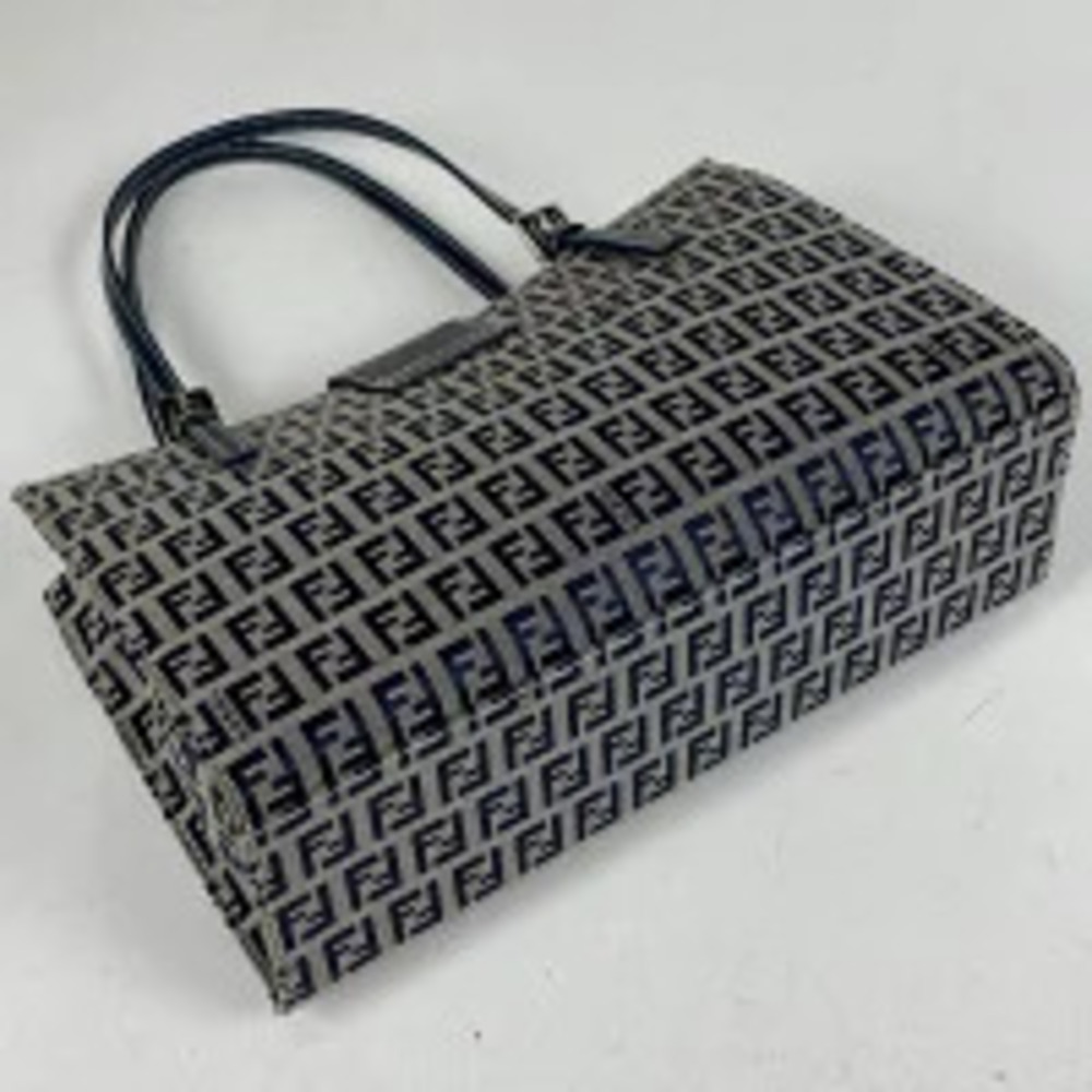 Fendi Shoulder Canvas Blue Tote Zucchino 2way Navy Bag Blue